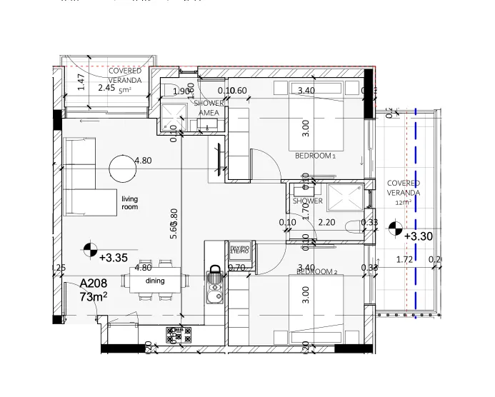Apartments 8 — 85,00 m²