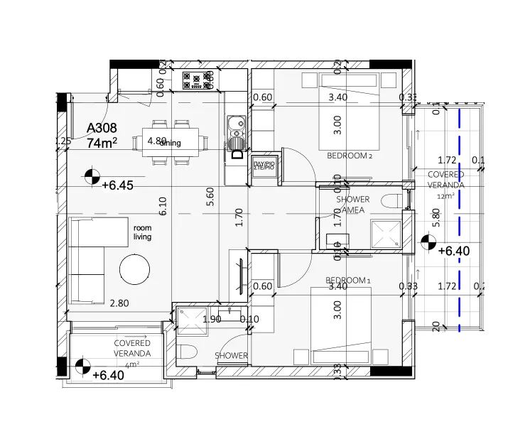 Apartments 13 — 86,00 m²