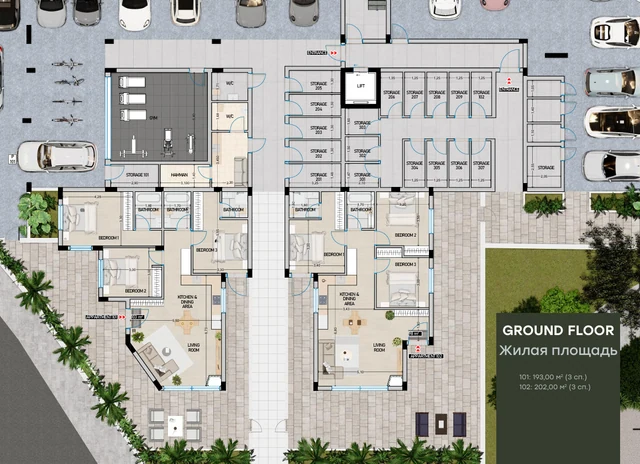 Park Residences — Наземний поверх: Детальний план поверху